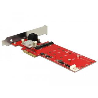 Karta PCI Express 2xM.2 KEY B+2xSATA