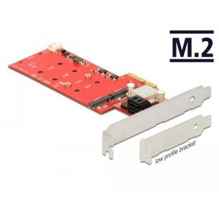 Karta PCI Express 2xM.2 KEY B+2xSATA