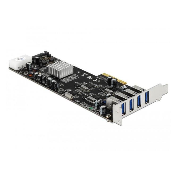 Karta PCI Express USB 3.0 4 x port Quad Channel