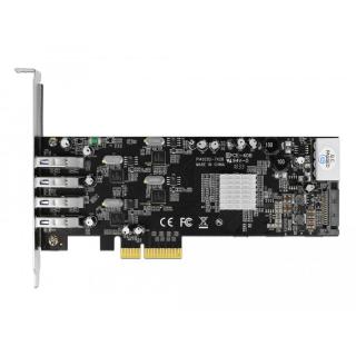 Karta PCI Express USB 3.0 4 x port Quad Channel