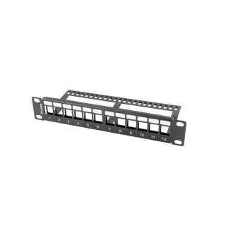 Patch panel 12port 1U z organizerem PPKS-9112-B