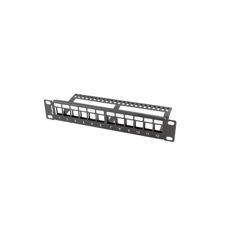 Patch panel 12port 1U z organizerem PPKS-9112-B