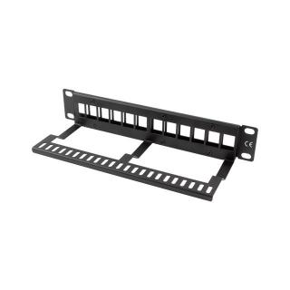 Patch panel 12port 1U z organizerem PPKS-9112-B