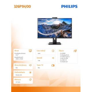 Monitor 326P1H 31.5 cala IPS HDMIx2 DP USB-C