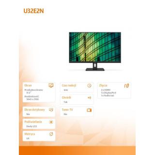 Monitor U32E2N 31.5 cala VA 4K HDMIx2 DP Głośniki