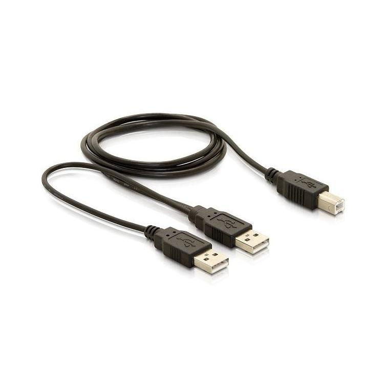 Kabel USB-A(M)+ POWER USB-A(M)-USB-B