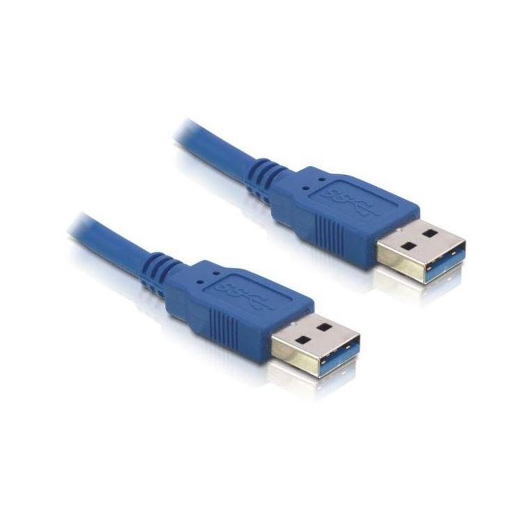 Kabel USB-A M/M 3.0 1m niebieski