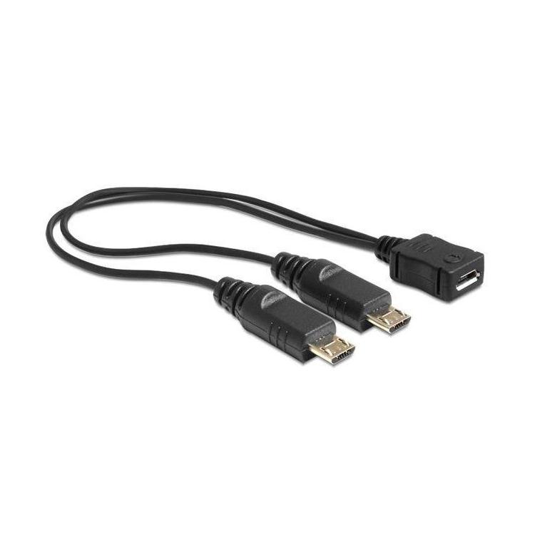 Kabel USB MICRO(F) -2x USB MICRO(M)