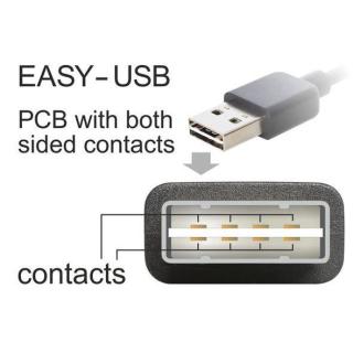 Kabel USB-A(M) kątowy lewo/prawo-USB-B(M) 2.0 1m