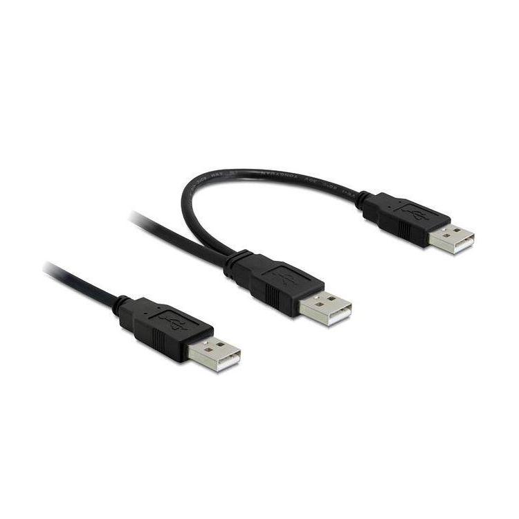 Kabel USB-A(M)+POWER USB-A(M)-USB-A