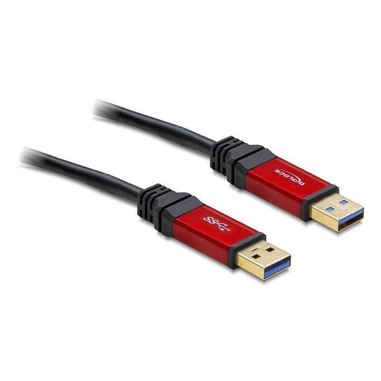 Kabel USB-A M/M 3.0 2m czarny premium