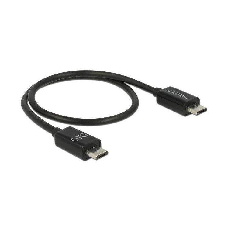 Kabel USB MICRO M/ M 2.0 0.3M OTG czarny