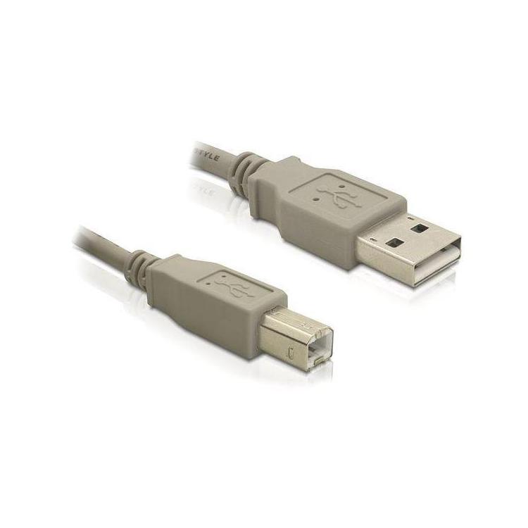 Kabel USB-A(M)-USB-B(M) 2.0 1.8M szary