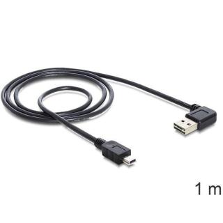 Kabel USB MINI(M)- USB-A(M) 2.0 1m kątowy