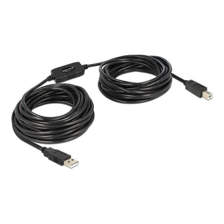 Kabel USB-A(M)-USB-B(M) 2.0 11m czarny