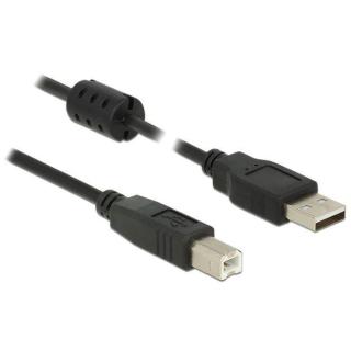 Kabel USB-A(M)-US B-B(M) 2.0 5M czarny