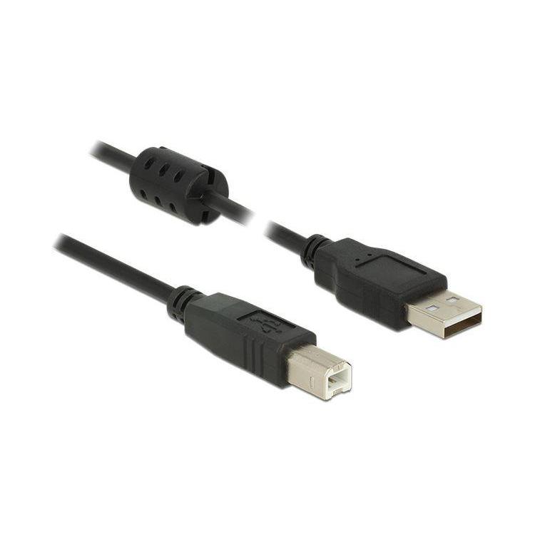 Kabel USB-A(M)-US B-B(M) 2.0 5M czarny