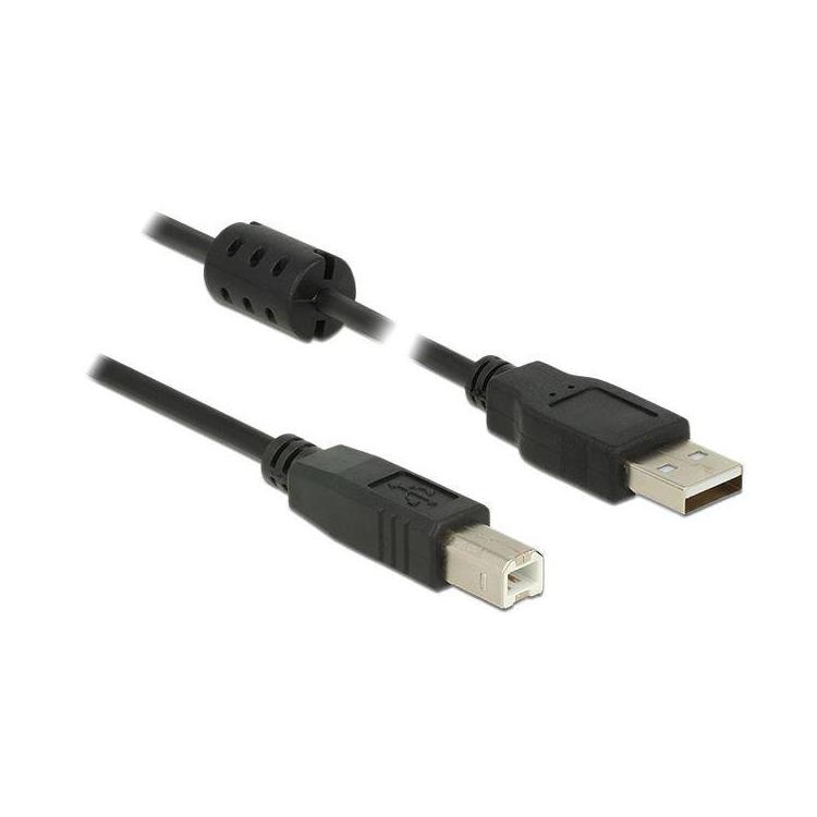 Kabel USB-A(M)-US B-B(M) 2.0 2M czarny