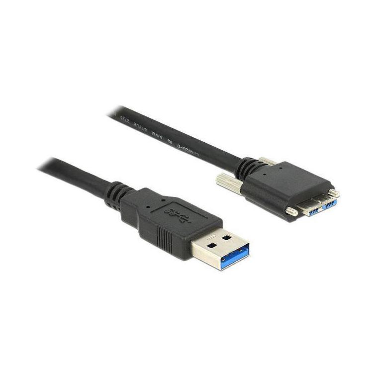 Kabel USB MICRO(M) ze śrubami -USB-A(M)