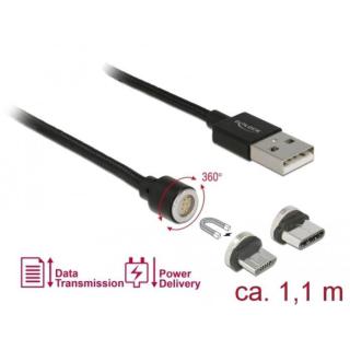 Kabel USB MICRO+USB-C magnetyczny combo 2.0 1.1m