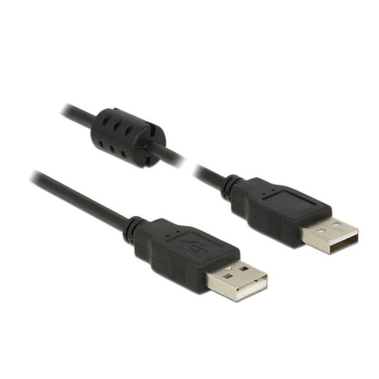 Kabel USB-A M/M 2. 0 0.5m czarny