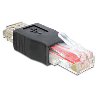 Adapter USB-AF 2 .0-RJ45(M CZARNY)