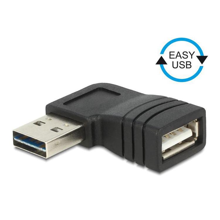 Adapter USB-A M 2.0 - USB-A kątowy