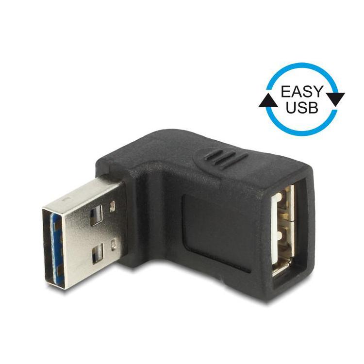 Adapter USB-A M 2.0 - USB-A kątowy