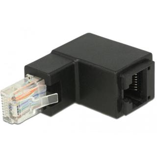 Adapter RJ45(M)-R J45 kątowy kat.6