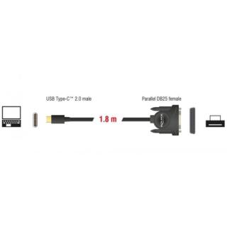 Adapter USB C(M)- LPT 25PIN DB25(F)