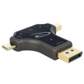 Adapter 3w1 USB cm/Displayport(M)/Displayport MINI (M)- HDMI(F)