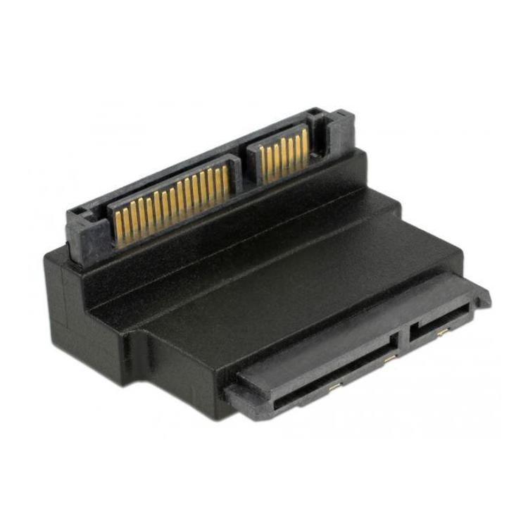 Adapter SATA 22 PIN M/F Kątowy 90"