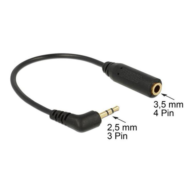 Kabel AUDIO JACK 2 .5MM(M) 3 PIN MINIJACK 3.5 MM(F) 4 PIN