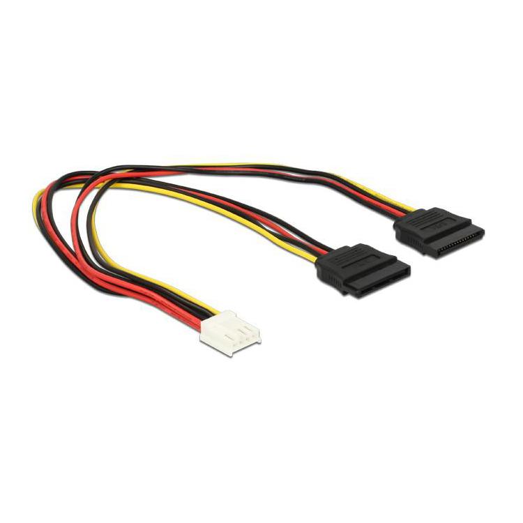 Kabel 2X SATA 15 PIN(F)FLOPPY 4