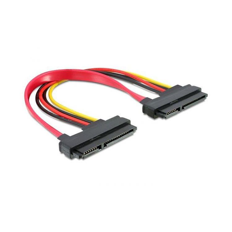 Kabel SATA 22 PIN(F) - SATA 22 PIN(F) 20 cm