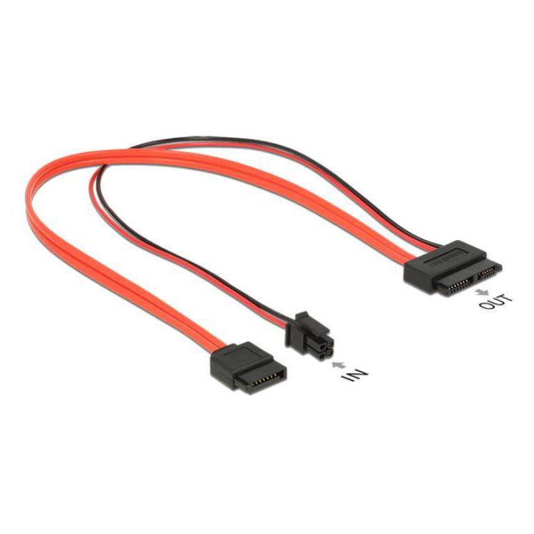 Kabel SATA SLIM(F) SATA(F) + MICRO FIT(M) 4 PIN