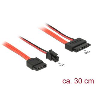 Kabel SATA SLIM(F) SATA(F) + MICRO FIT(M) 4 PIN