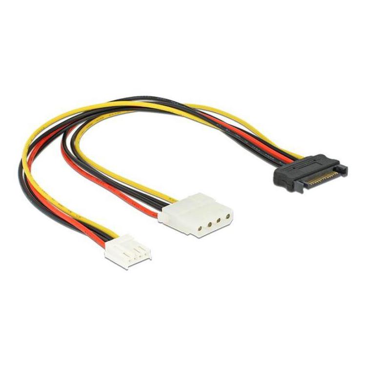 Kabel zasilający wewnętrzny MOLEX(F) +FLOPPY(F)- SATA(M)