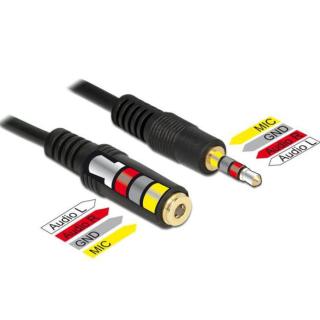 Kabel stereo minijack 4 PIN- minijack 4 PIN M/M