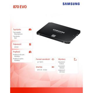 Dysk SSD 870EVO MZ-77E250B/EU 250GB