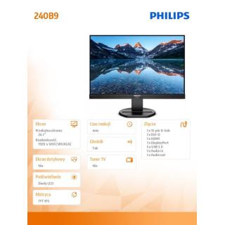 Monitor 240B9 24.1 cala IPS 16:10 DVI HDMI DP Pivot