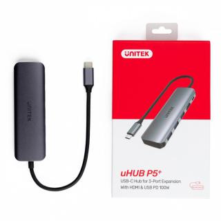 HUB USB-C 3x USB 3.1 PD 100W HDMI H1107E