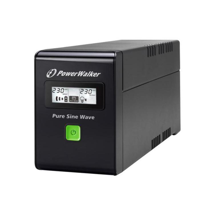 UPS Line-In 600VA 2xSchuko 230V Pure sine WAVE, RJ11/45 IN/OUT, USB, LCD