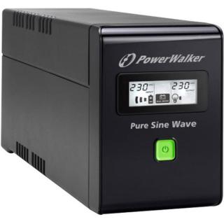 UPS Line-In 600VA 2xSchuko 230V Pure sine WAVE, RJ11/45 IN/OUT, USB, LCD