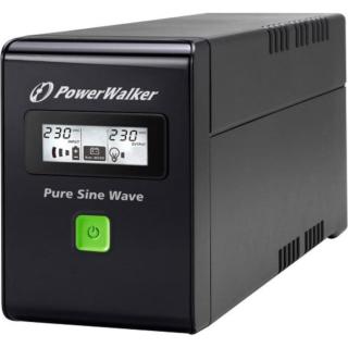 UPS Line-In 600VA 2xSchuko 230V Pure sine WAVE, RJ11/45 IN/OUT, USB, LCD