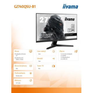 Monitor 27 cali G2740QSU-B1 IPS,QHD,75Hz,1ms,FreeSync,HDMI,DP,USB