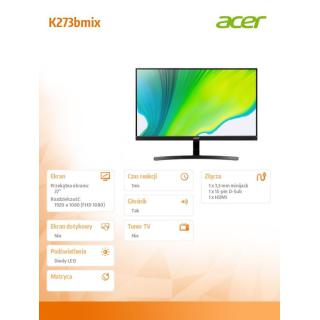 Monitor 27 cali K273bmix IPS LED 1ms(VRB) 250nits