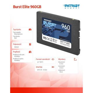 SSD 960GB Burst Elite 450/320MB/s SATA III 2.5