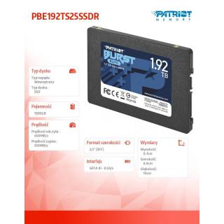 SSD 1920GB Burst Elite 450/320MB/s SATA III 2.5