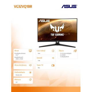 Monitor 32 cale VG32VQ1BR WQHD TUF 165Hz 1500R HDMI DP